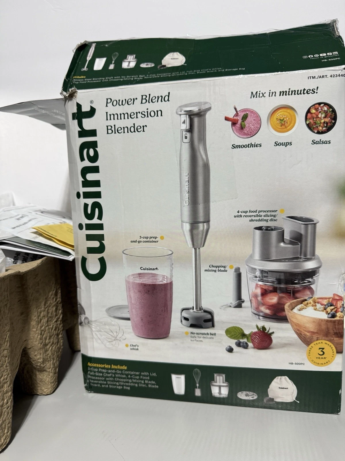 Cuisinart power blend Immersion blender w/ Accessories
Opens in a new window or tab