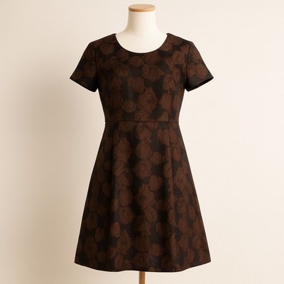 VTG United Colors Of Benetton Sz S Floral Fit & Flare Mini Dress 80s Feminine