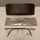 Silhouette 5540 CF 4540 Unisex Eyeglasses Navy, Round Rimless, 48-19-135 B:44.2 — photo 1