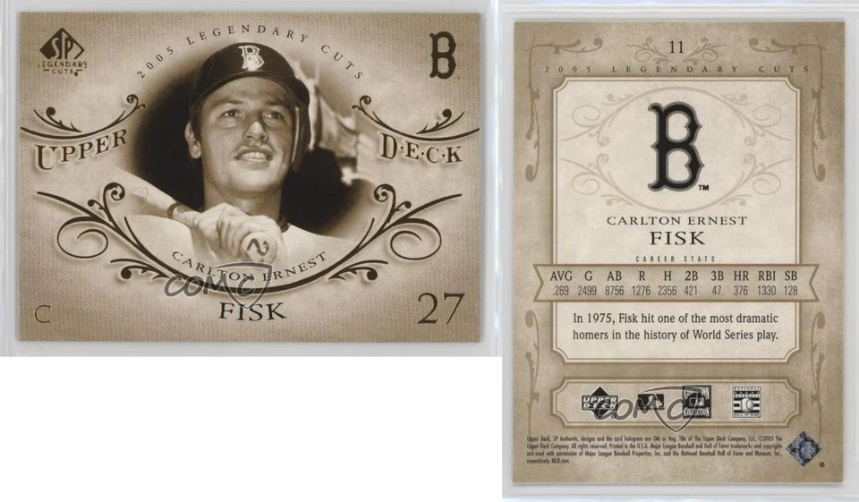 2005 SP Legendary Cuts Carlton Fisk #11 HOF - Image 3 of 3