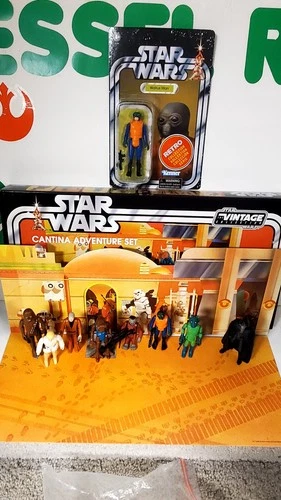 Star Wars Kenner Cantina Adventure Set Vintage Figures Lot Of 8 Walrus Man MOC