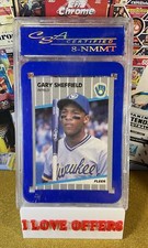 1989 FLEER GARY SHEFFIELD ROOKIE CARD #196 MILWAUKEE BREWERS CSA 8 NR MINT STORE. rookie card picture