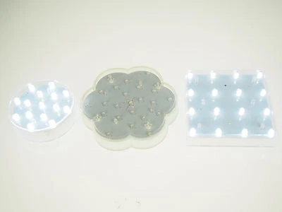 Large Base Light LED Table Centerpiece Square Circle Flower Vase Crystal Wedding - Photo 1/3