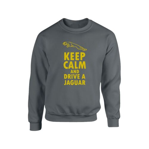 Keep Calm And Drive A Jaguar Jumper Mens Womens Sweatshirts Funny Novelty Jokes - Picture 7 of 18