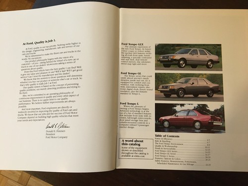 1984 Ford Auto Sales Showroom Brochure, lot of 6, Mustang, Tempo, T-Bird, Escort - Picture 11 of 12