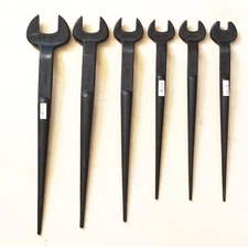 KLEIN TOOLS set of 6 (18,24,27,30,36,41 mm) Erection Wrench Spud Podger Spanner