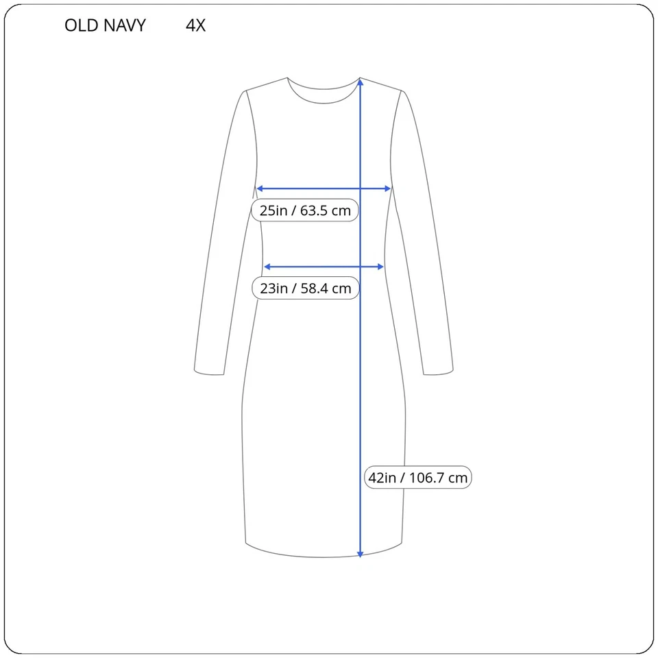 Vestido para mujer Old Navy 4X Plus ajuste al hombro acampanado informal azul cachemira Foto 2 de 4