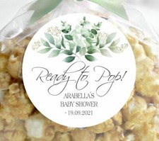 24 x Baby Shower Personalised Stickers, ready to Pop, 45mm