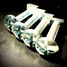 Image of M5 Dome Cross Roofing Bolts Square Nut Zinc BZP 4.8