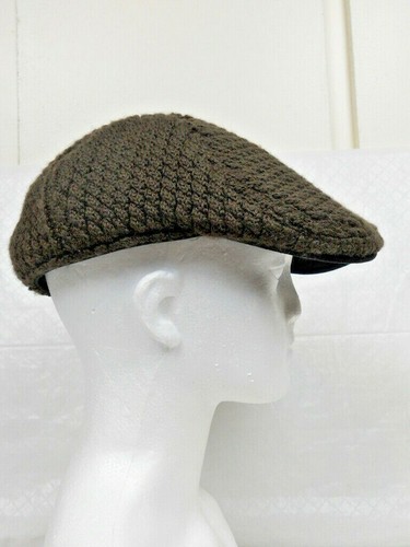 WOOLRICH Brown Knit Acrylic \u0026 Wool Flat 