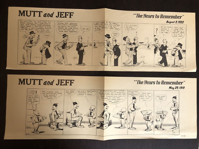 MUTT AND JEFF Daily Strips 1919-22 Bud Fisher 