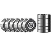 12Pcs 6202 2RS Double Rubber Sealed Steel Miniature Deep Groove Ball Bearings