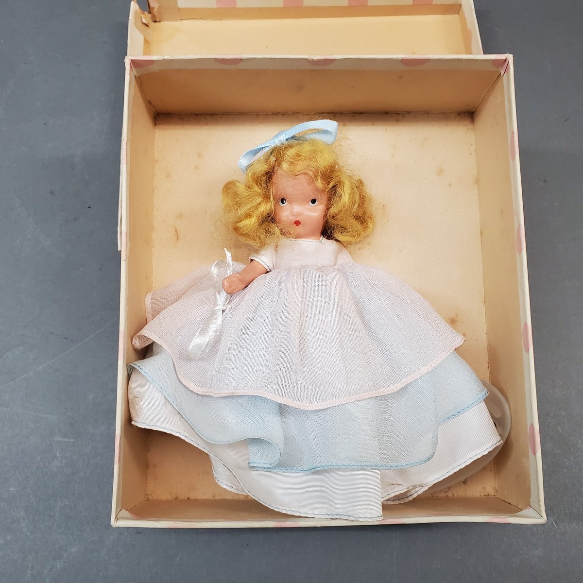 Vintage Nancy Ann Storybook Doll 1940's Curly Locks Dress