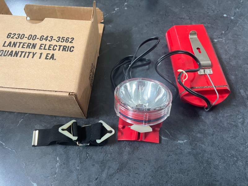 🔥 ELECTRIC LANTERN UNISEX HEADLAMP MINER MILITARY 6230-00-643-3562 NEW IN BOX🆕