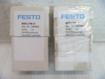 FESTO 547924 FILTER CARTRIDGE MS6-LFM-CI FINE LOT OF 2 