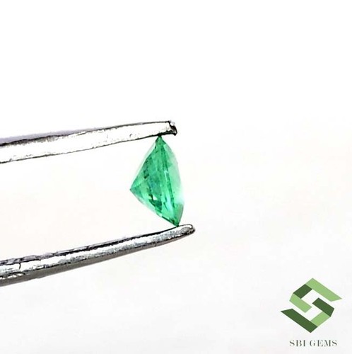 3.50 mm Certified Natural Emerald Round Cut 0.09 CTS Untreated Loose Gemstone - Picture 3 of 6