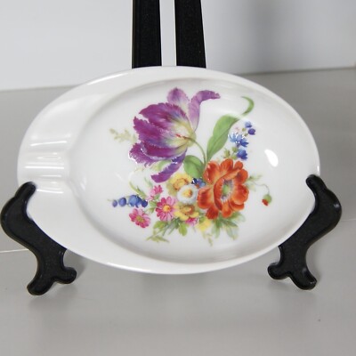 großer Aschenbecher mit Blumenbukett - Hutschenreuther