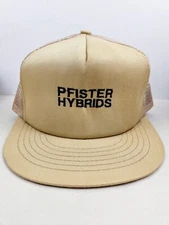 Vintage USA MADE Swingster Pfister Hybrids Farm Trucker Hat Snapback Cap