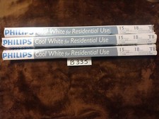 3 Philips 15W 18" T8 Florescent Bulbs