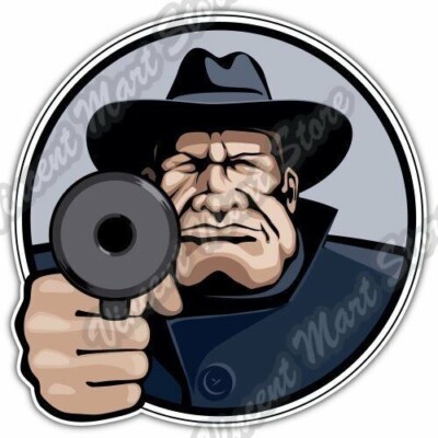 Gangster Killer Assassin Al Capone Chicago Car Bumper Vinyl Sticker Decal 4.6''