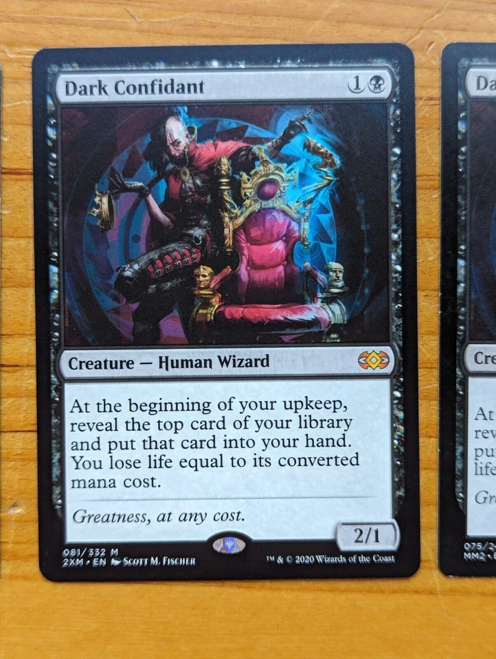 MTG Dark Confidant x4 MM2015, MM2013, Double Masters, 2XM extended art foil, NM - Image 3 of 4