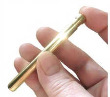 Self Cleaning SOLID Real USA Brass Large One Hitter Bat Dugout Pipe onie OG