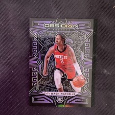2022-23 Panini Obsidian TYTY WASHINGTON JR #174 RC Electric Etch Purple /99