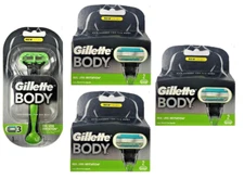 Gillette Body Razor Handle + 7 Gillette Body Powerglide Cartridges
