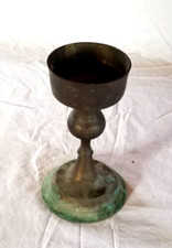 VTG Solid Brass Butter Lamp Base Part Tibetan...