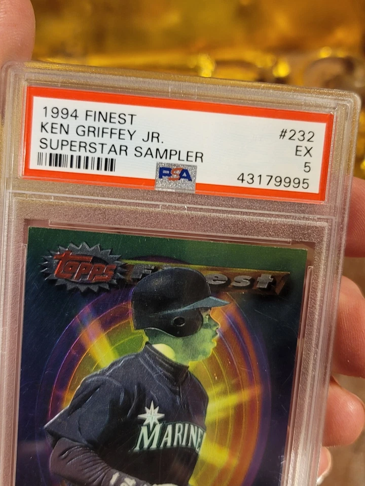 53651087 - Ken Griffey Jr. - 1994 Topps Finest #232 PSA 5 EX SUPERSTAR SAMPLER - Image 2 of 3