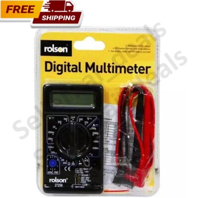 Rolson Digital Multimeter Zuhause Elektrik Zum Selbermachen Reparatur handliche Werkzeuge - schwarz