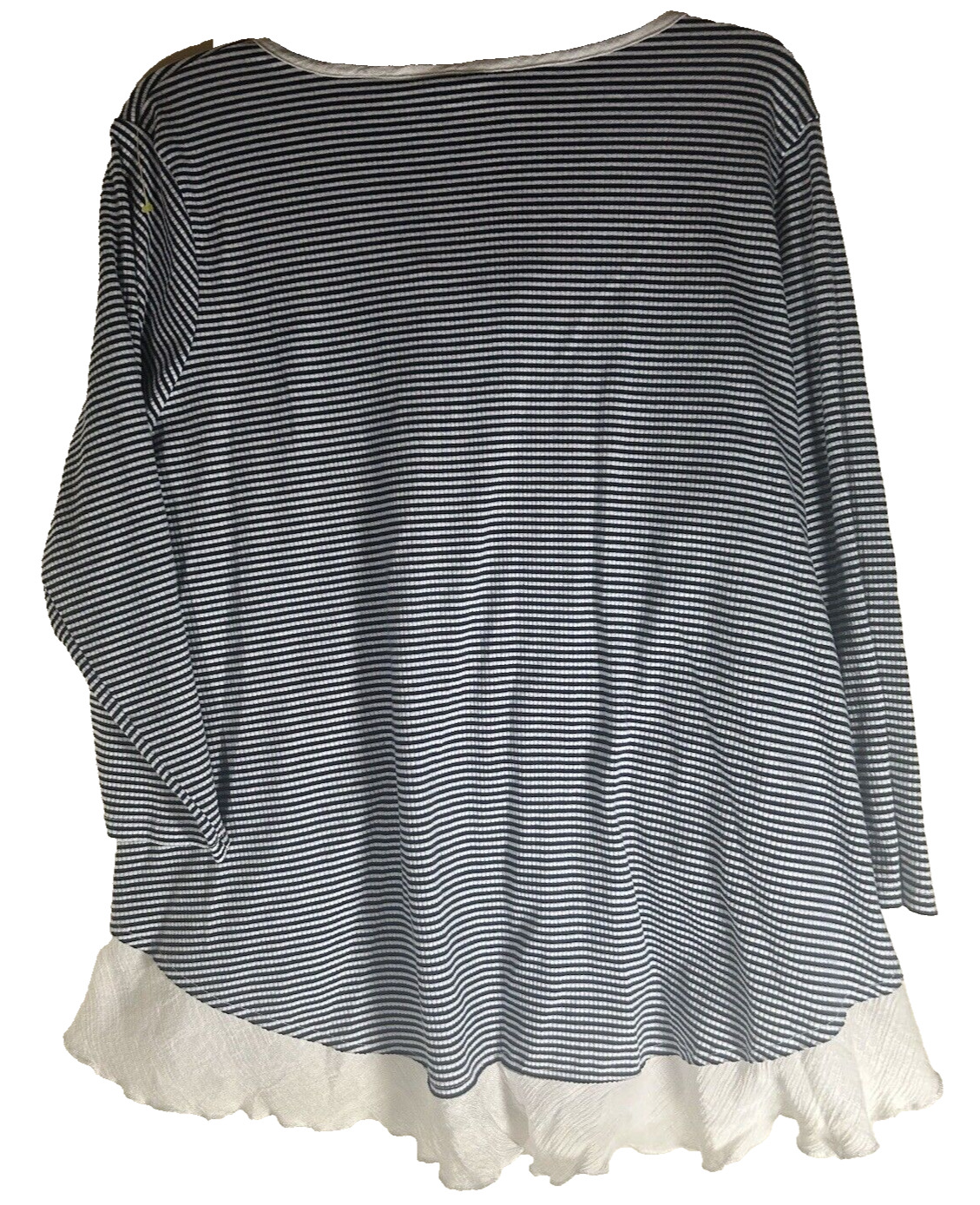 New Directions Weekends Womens Size 3X Striped Layered Blouse