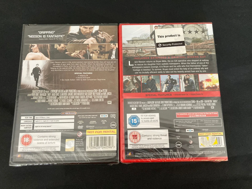 TAKEN DVD & TAKEN 2 DVD New & Sealed Liam Neeson - Image 2 of 2