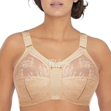 Women's Full Coverage Non Wired Support Plus Size Lace Bra 34-50 C D DD DDD GH I