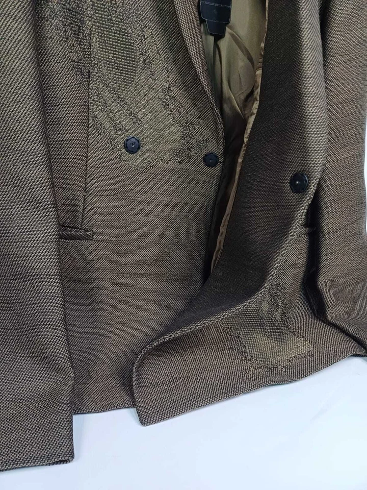 ABRIGO BLAZER HOMBRE EMPORIO ARMANI LANA MARRÓN. Foto 4 de 4