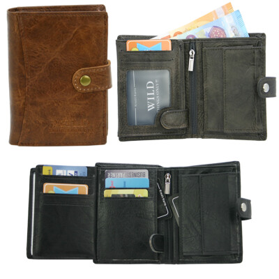 Herren Geldbörse günstig Geldbeutel Portemonnaie mit Riegel in Farben  Qualität