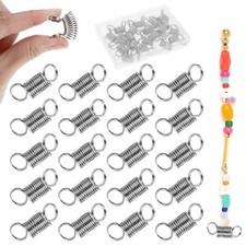 20 Pcs Bead Stopper Spring Clamps for Jewelry Making Wire Ends Bead Stopper