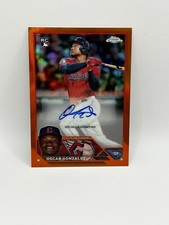 Oscar Gonzalez 2023 Topps Chrome Update RC AUTO Orange Refractor /25