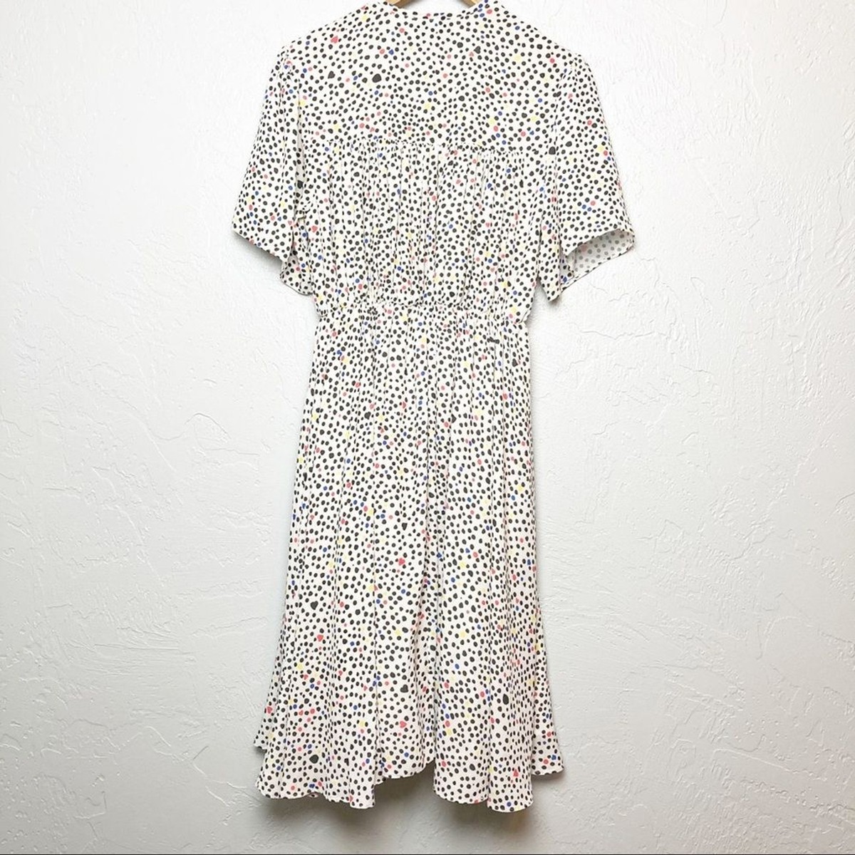 Ivana Helsinki chiffon midi dress dots and hearts | eBay