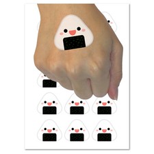 Kawaii Cute Onigiri Rice Ball Temporary Tattoo Water Resistant Fake Body Art Set