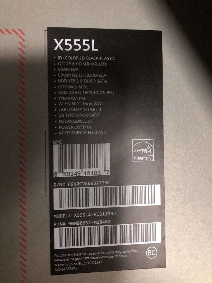 ASUS X555LA 15.6in. LAPTOP (1TB, Intel Core i3 5th Gen., 2.2GHz, 8GB) -win10 - Image 2 of 4