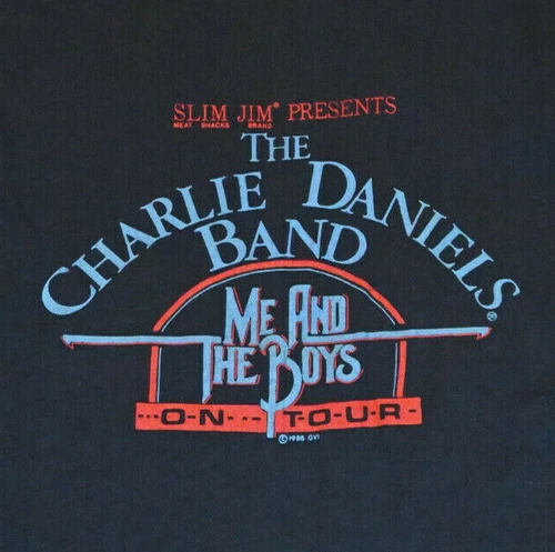 CHARLIE DANIELS BAND concert country rock shirt M 1980s vintage concert t-shirt, vintage, single stitch, B+ condition