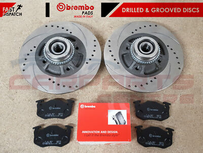 FOR RENAULT CLIO SPORT 172 182 2.0 REAR BRAKE DISCS BREMBO PADS + ABS BEARINGS