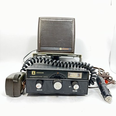 Johnson Messenger 123A CB Radio with EF Johnson Speaker Tested Working Set