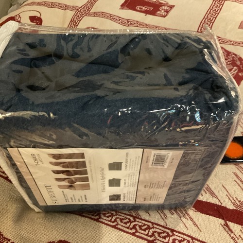 NEW! Vintage SURE FIT Brand Dark Blue DENIM Chair Slipcover - Picture 11 of 11