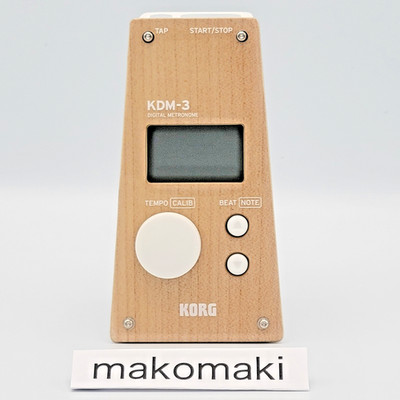 KORG KDM-3-WDWH Digital Metronome 30 to 252 BPM Wood Face Limited Edition White