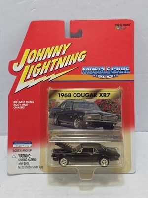 Johnny Lightning Muscle Cars 1968 Mercury Cougar XR7 Black Diecast MOC