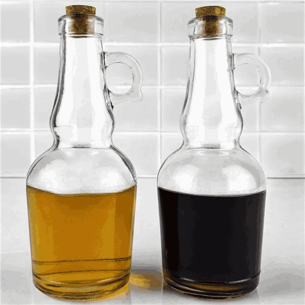 Essig & Öl Spender 4er Set Karaffen Essigspender Ölspender Ölkaraffe Glas Öl - Bild 3 von 4