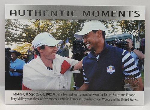 Rory McIlroy / Tiger Woods [Authentic Moments Autograph] #75 2014 SP Authentic card