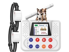 Wireless Dog Fence, Electric Fence for Dogs with Shock Collar, Big Colored LCD